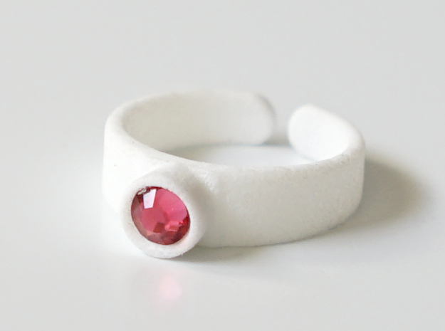 Swarovski Ring for Children in White Processed Versatile Plastic