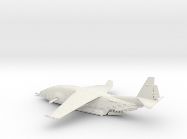 Zues C-135 warplane (small) in White Natural Versatile Plastic