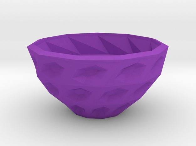 Twisted bowl in Purple Processed Versatile Plastic