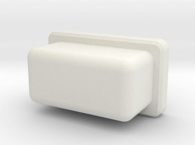 Rectangular firebutton for TalyMod  in White Natural Versatile Plastic