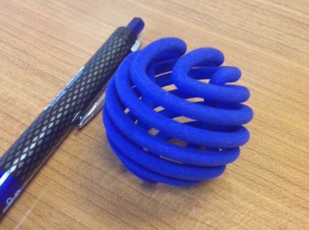 Figure-8 knot sphere in Blue Processed Versatile Plastic