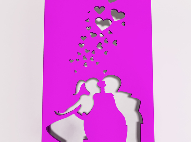 Girl and Boy iphone 5/5s Phone Case in Pink Processed Versatile Plastic