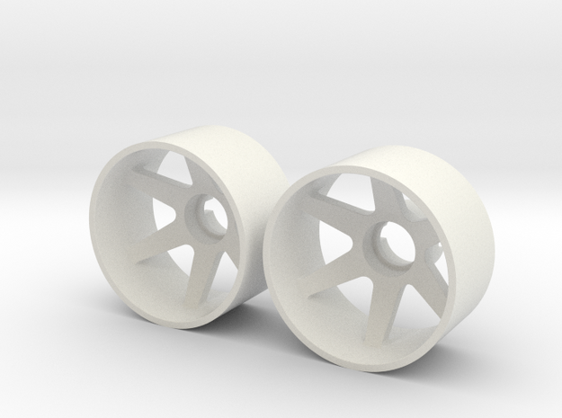 2x Llantas Mini-Z 21mm Trasera Offset 3 in White Natural Versatile Plastic