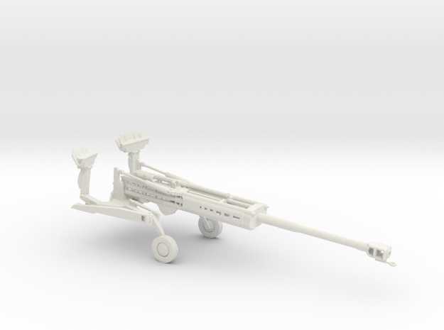1/72 Scale M777 155mm Howitzer Towed in White Natural Versatile Plastic