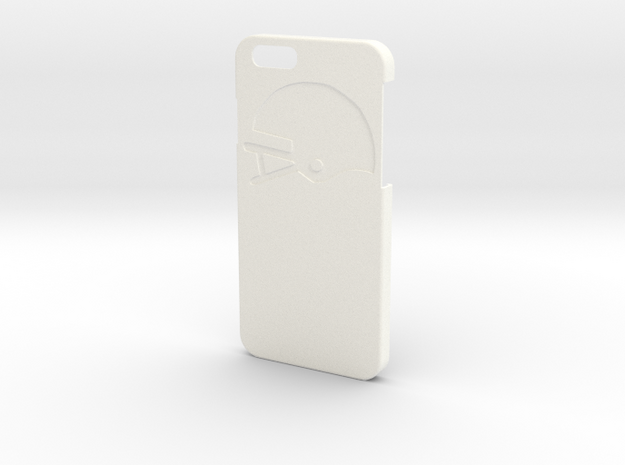 Iphone case - Name on the back - Football in White Processed Versatile Plastic