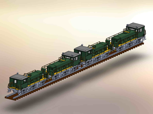Schienenschleifzug Bauart Schörling 1:160  in Tan Fine Detail Plastic