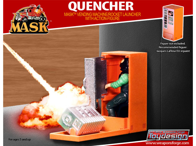 M.A.S.K. The Quencher - Red Parts in Red Processed Versatile Plastic