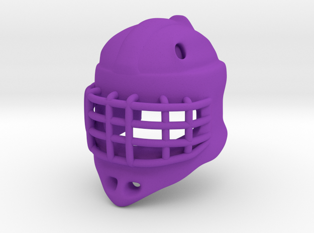 Ice Hockey Golie Helmet (prototype) in Purple Processed Versatile Plastic