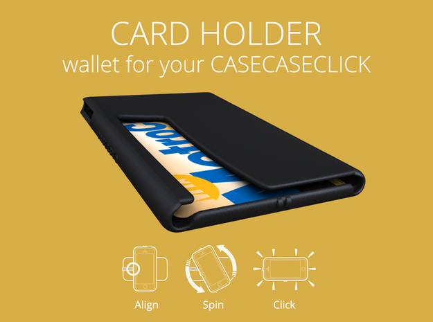 wallet : smooth : CASECASE CLICK in Black Natural Versatile Plastic