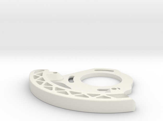 MTB Enduro Downhill 3D printed ISCG 05 Bashguard in White Natural Versatile Plastic