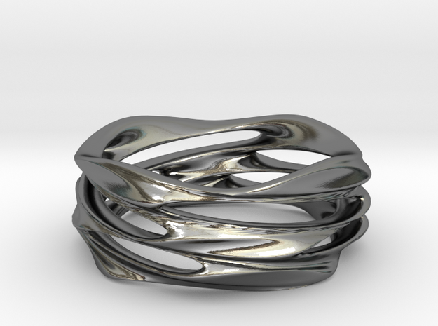 Whirlwind Ring in Polished Silver