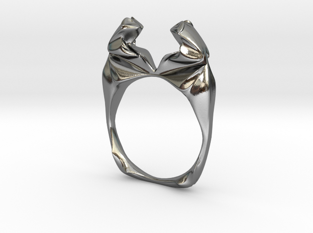 Frogring in Polished Silver