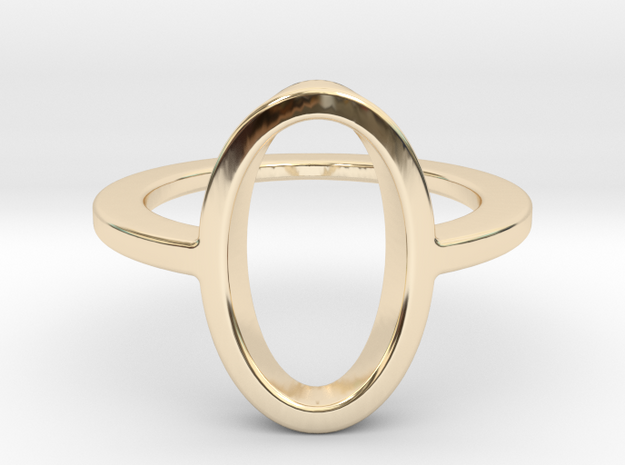 Oval Ring -size 8 in 14K Yellow Gold
