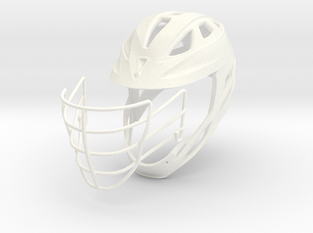 Helmet Divided - 2 Objects in White Processed Versatile Plastic
