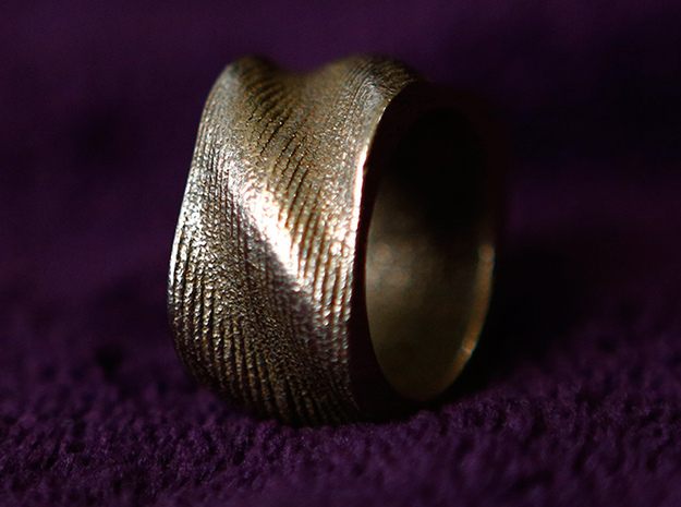 BASHIBA SWIRL (16.5 mm) in Polished Bronzed Silver Steel