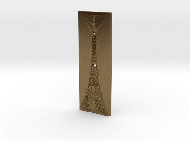 Eiffel Tower Rectangle Imitation Whistle-hole Butt in Natural Bronze