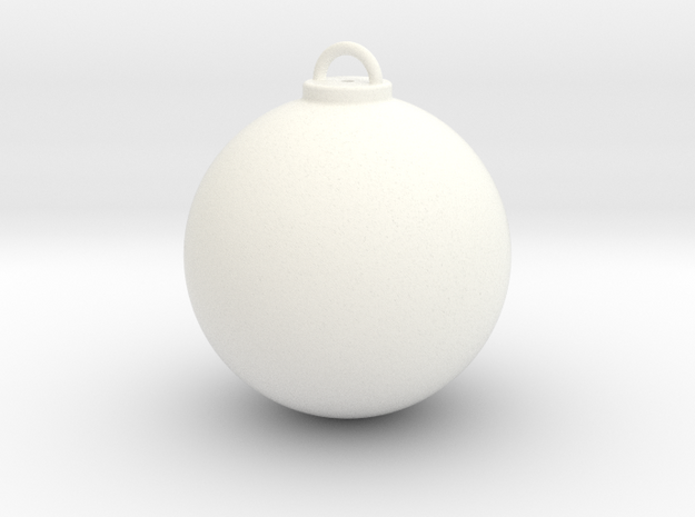 Christmas Ball Hollow - Custom in White Processed Versatile Plastic