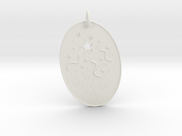 Shooting Stars 1 Pendant by Gabrielle in White Natural Versatile Plastic