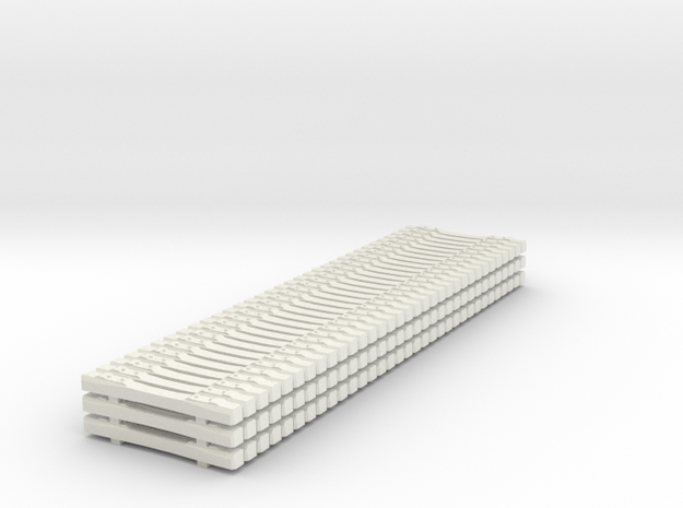 HO Concrete Ties Load B70 in White Natural Versatile Plastic