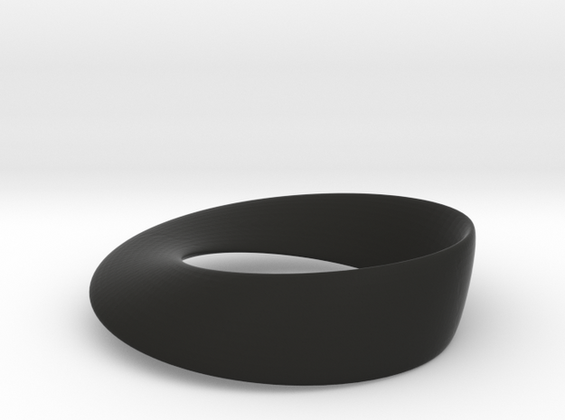 Mobius Strip in Black Natural Versatile Plastic