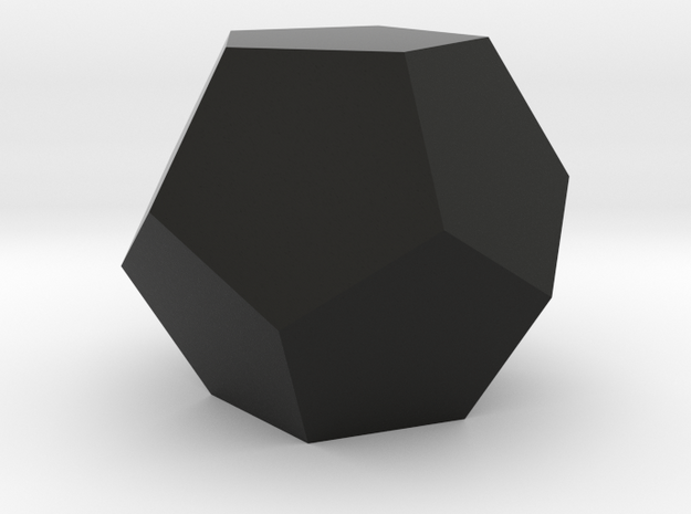 Dodecahedron in Black Natural Versatile Plastic