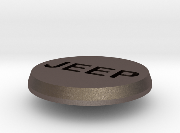 Jeep Buttons in Polished Bronzed Silver Steel