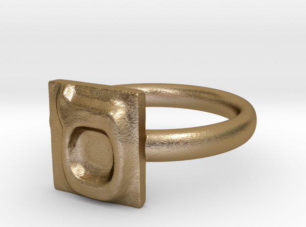 15 Samekh Ring in Polished Gold Steel: 7 / 54