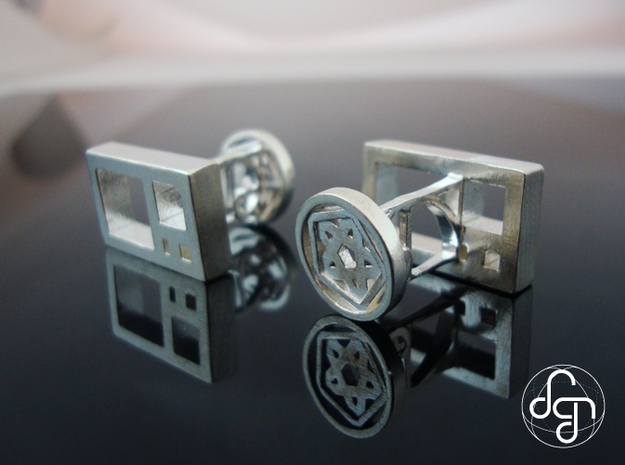 Golden Ratio Cufflinks in Polished Silver