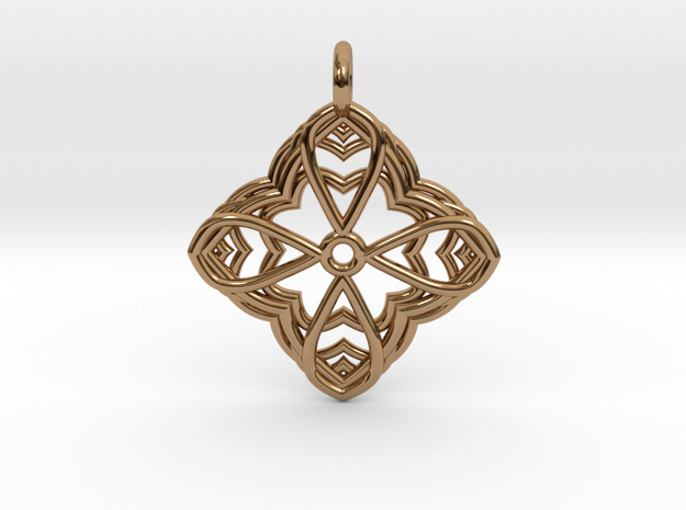 Mandala Pendant 2 in Polished Brass