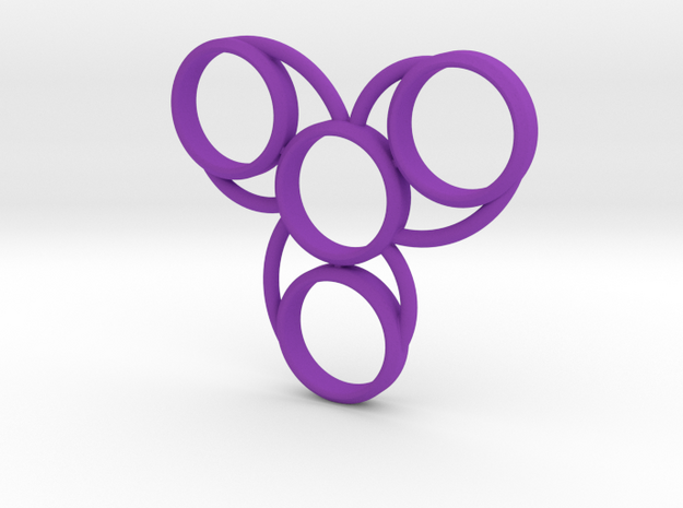 Hand Spinner Quad in Purple Processed Versatile Plastic