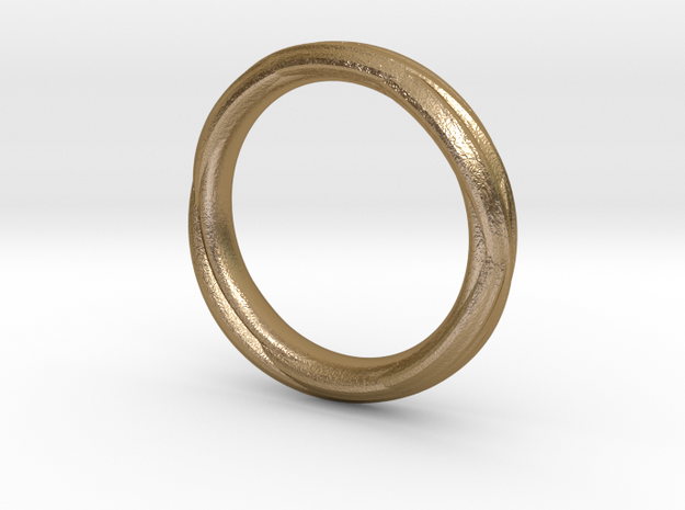 Ring 7b in Polished Gold Steel