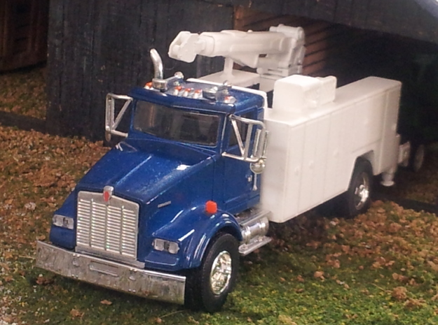 1/64 Service Truck Body (No Crane) (S Scale) in White Processed Versatile Plastic