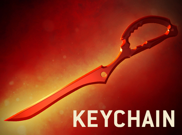 Scissor Blade (Keychain) - Kill La Kill in Red Processed Versatile Plastic