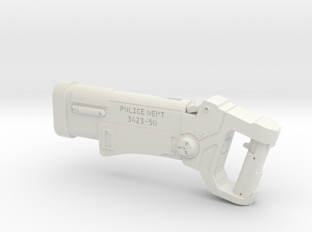 Police Blaster (The Fifth Element), 1/6 in White Natural Versatile Plastic