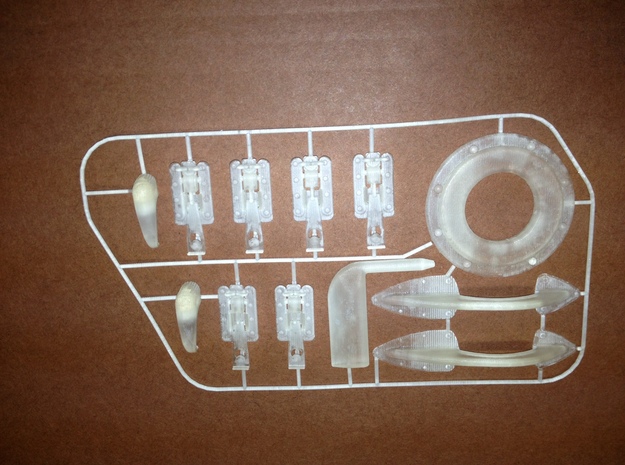 T34 Parts, 1/4 Scale in Tan Fine Detail Plastic
