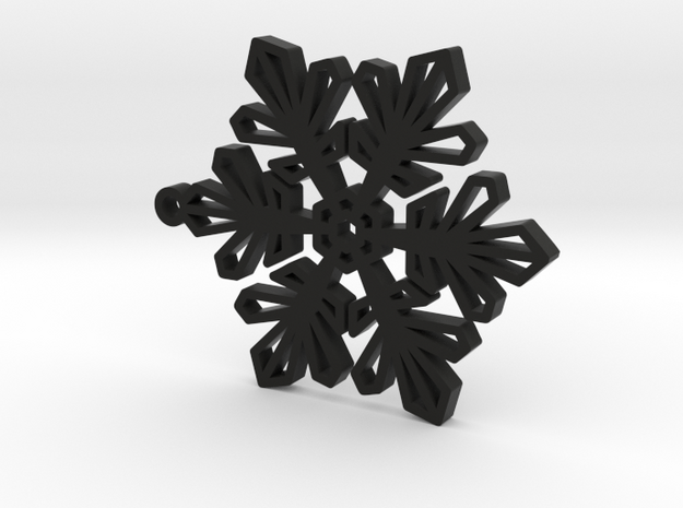 snowflake pendant in Black Natural Versatile Plastic