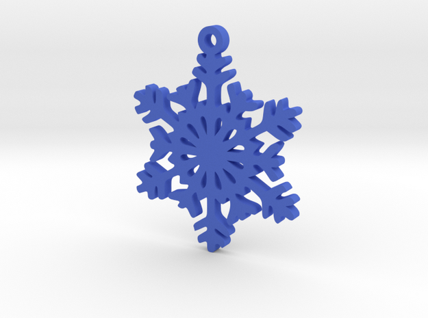 Snow Crystal Earring in Blue Processed Versatile Plastic