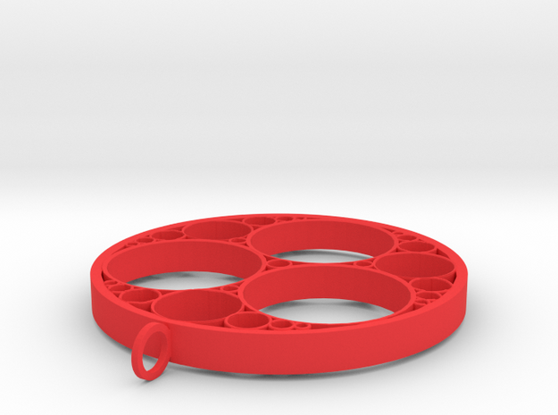 Apollonian pendant in Red Processed Versatile Plastic