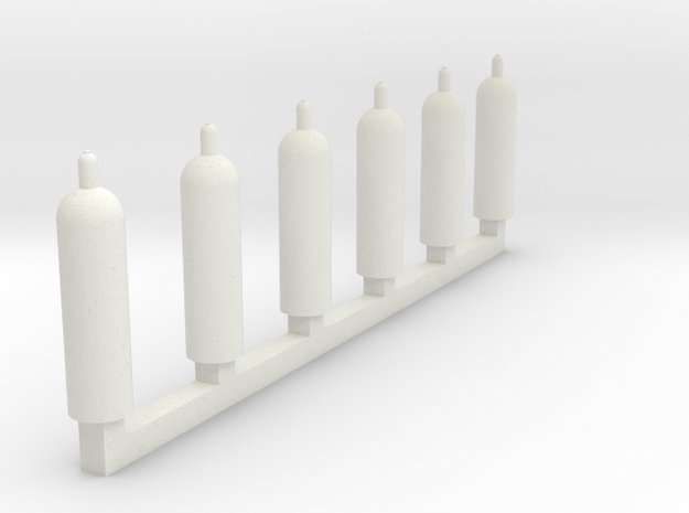 1:160 propane gasbottle Propan Gasflaschen in White Natural Versatile Plastic