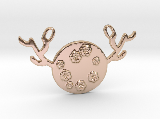 Horned Moon Spring by ~M. in 14k Rose Gold Plated Brass