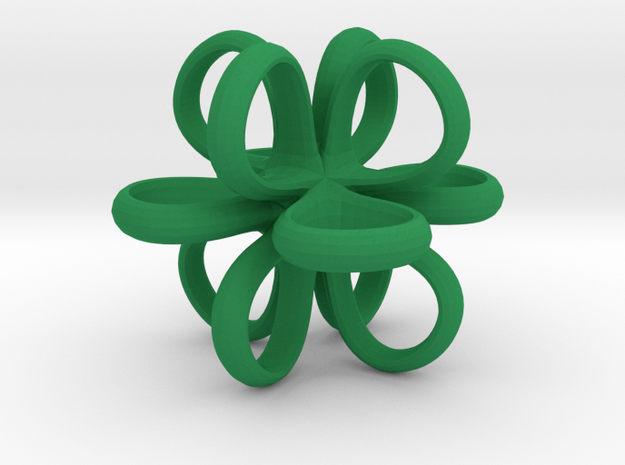 1 Inch Loop Cube Smooth in Green Processed Versatile Plastic