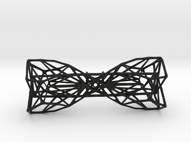 Geometric Bow Tie  in Black Natural Versatile Plastic
