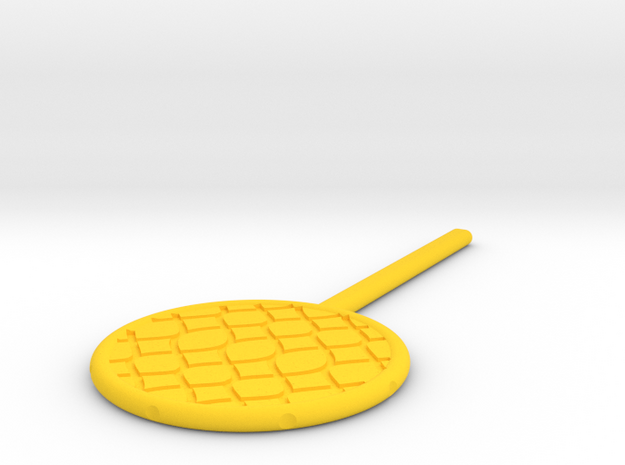 Large DIY Fishing Net Paddle Trick in Yellow Processed Versatile Plastic