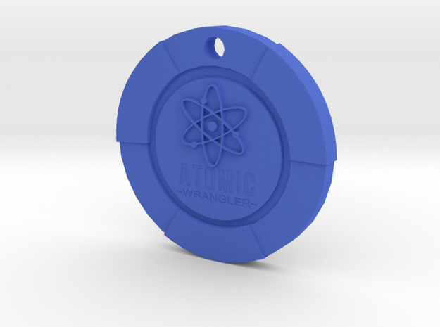 Atomic Wrangler Chip Pendant in Blue Processed Versatile Plastic