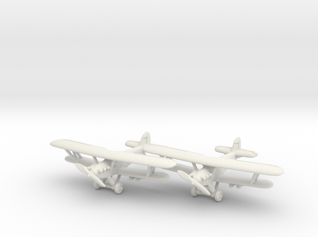 Hawker Hind (two airplanes set) 1/285 6mm in White Natural Versatile Plastic