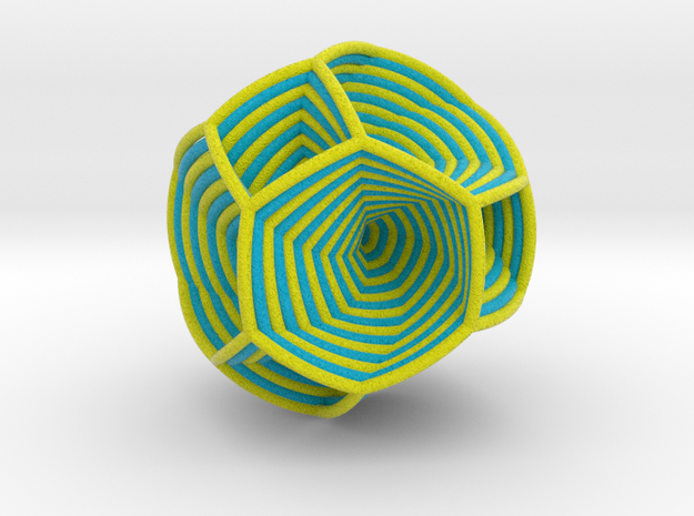 0413 Spherical Truncated Octahedron #005 in Full Color Sandstone