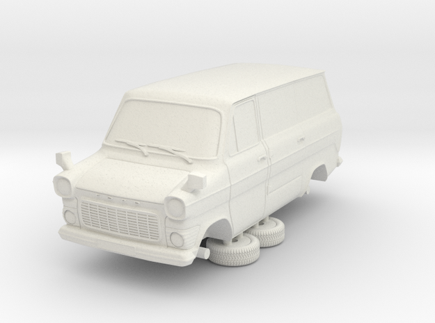 1-76 Ford Transit Mk1 Short Base Van Side Door in White Natural Versatile Plastic