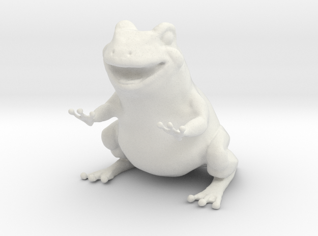 Frog figurine  in White Natural Versatile Plastic