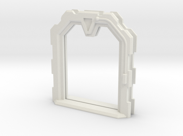 Sci-Fi Door (Open) - 28mm - MDF Building Detail in White Natural Versatile Plastic