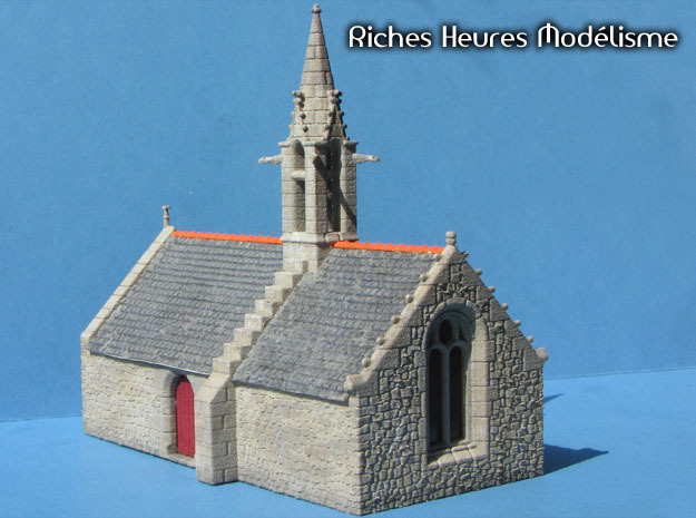 HORelM0111 - Gothic modular church in White Natural Versatile Plastic